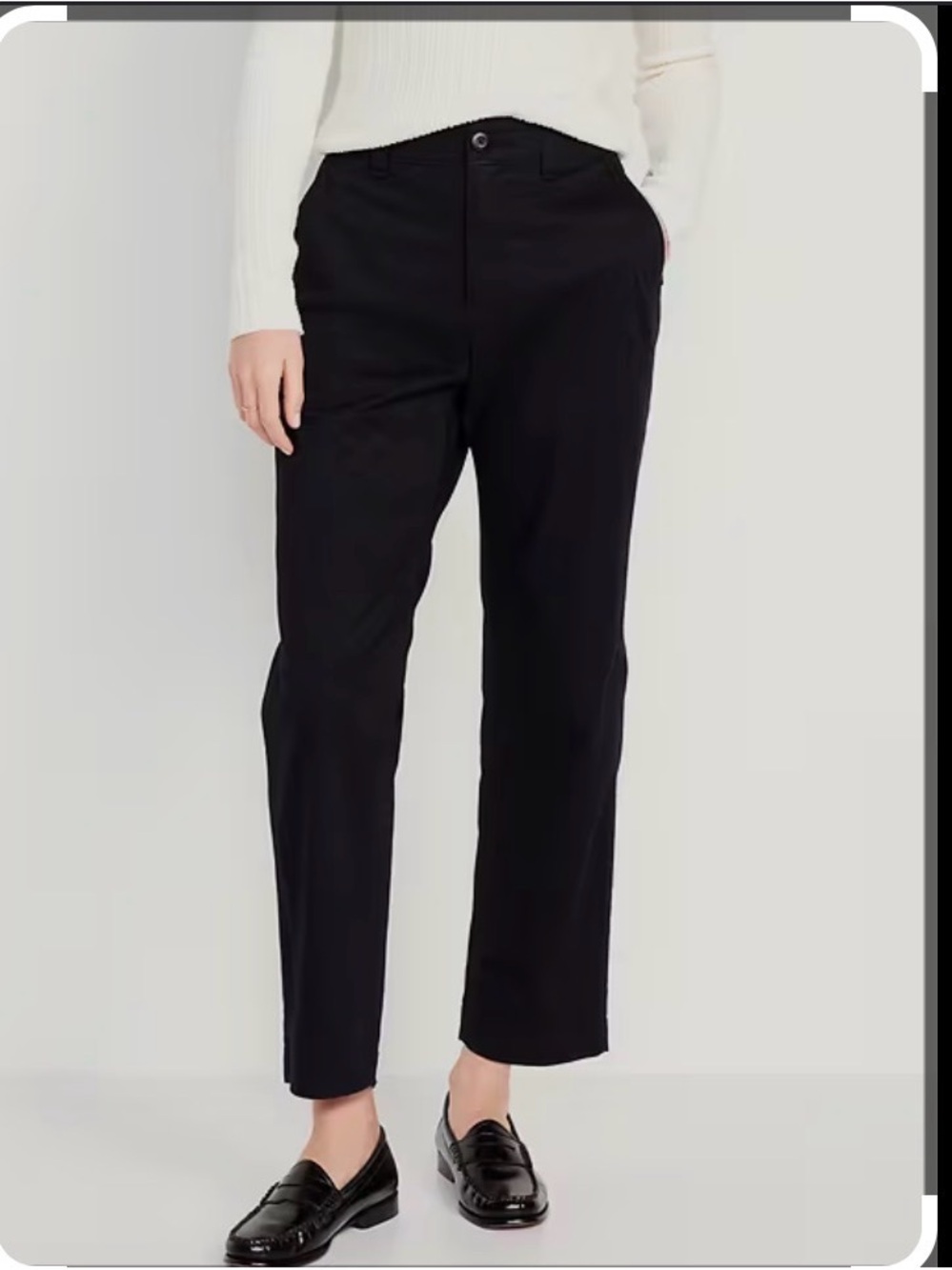 Old Navy Black Ankle-Length Straight Pants